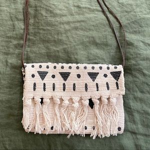 Boho knit clutch